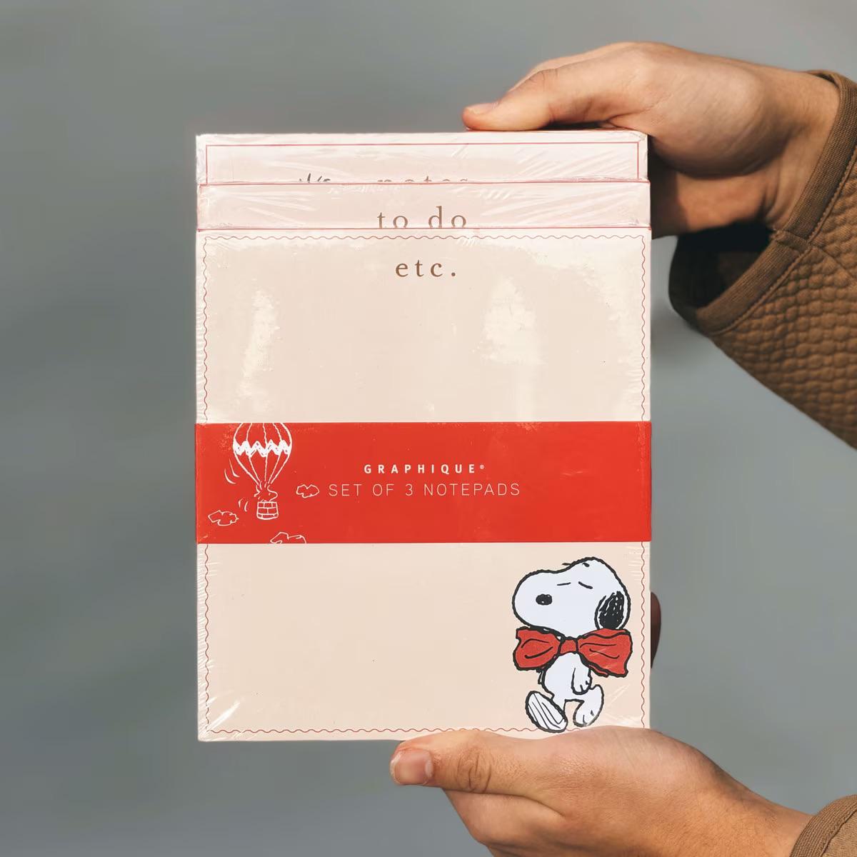 Peanuts Luxe Collection Set of 3 Notepads (6x8 inch)